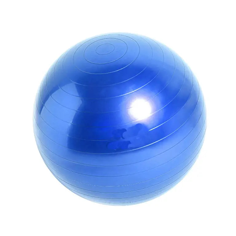 (Ø65cm) Robuster Gymnastikball Sitzball für Yoga / Pilates / Crossfit mit Luftpumpe bis 150kg - Blau